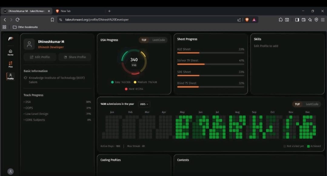 TakeUForward Profile